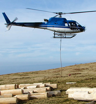 Omaha Helicopter Log Lift